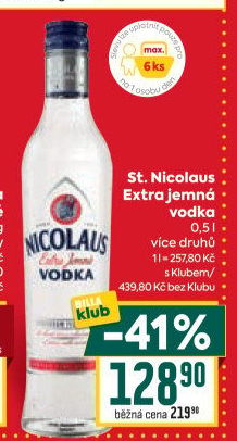 Vodka extra jemná St. Nicolaus