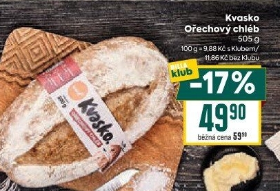 Chléb ořechový Kvasko