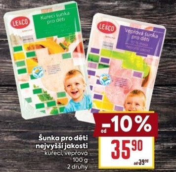 Šunka dětská kuřecí nejvyšší jakosti LE&amp