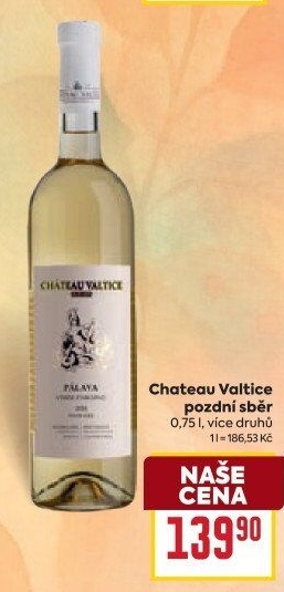 Vína Chateau Valtice - pozdní sběr