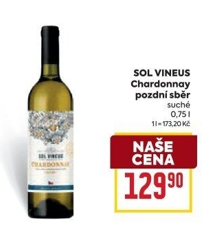 Víno Chardonnay Sol Vineus - pozdní sběr