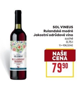 Víno Rulandské modré Sol Vineus