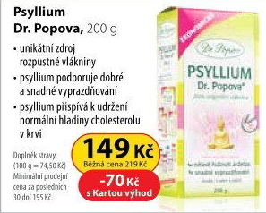 Doplněk stravy Psyllium Dr. Popov