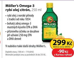 Doplněk stravy rybí olej Omega 3 Möller'