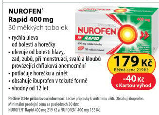 Tablety proti bolesti Nurofen Rapid