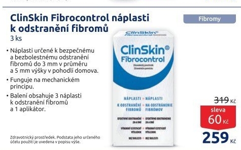 Náplasti k odstranění fibromů Fibrocontrol ClinSkin