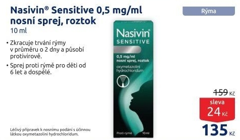 Nosní sprej Sensitive Nasivin