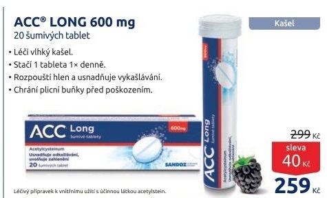 Šumivé tablety na vykašlávání Long ACC