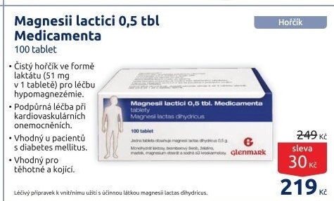 Tablety Medicamenta Magnesii lactici