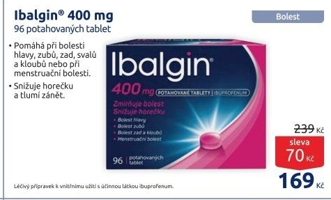 Tablety proti bolesti 400 Ibalgin