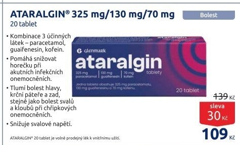 Tablety proti chřipce a bolesti Ataralgin