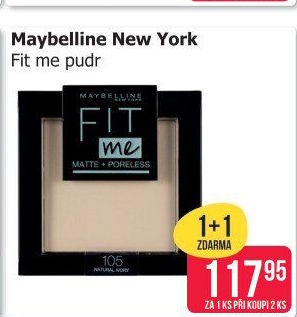 Pudr Fit me Matte+Poreless Maybelline