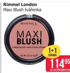 Tvářenka Maxi Blush Rimmel