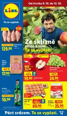 akční leták Lidl 9.10.2025-12.10.2025