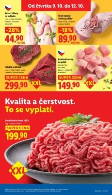 akční leták Lidl 9.10.2025-12.10.2025