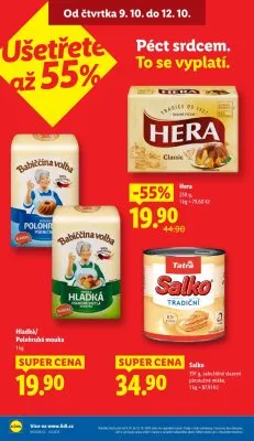 akční leták Lidl 9.10.2025-12.10.2025