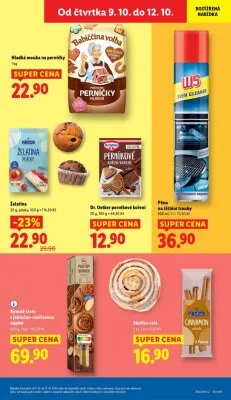 akční leták Lidl 9.10.2025-12.10.2025