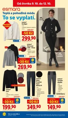 akční leták Lidl 9.10.2025-12.10.2025