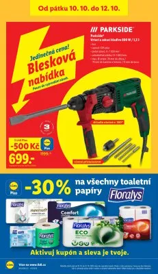 akční leták Lidl 9.10.2025-12.10.2025