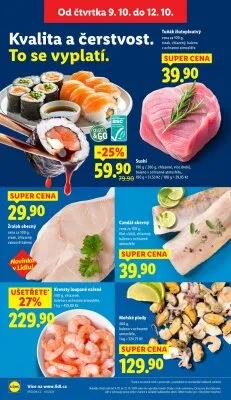 akční leták Lidl 9.10.2025-12.10.2025