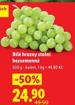 Hrozny bílé bezsemenné