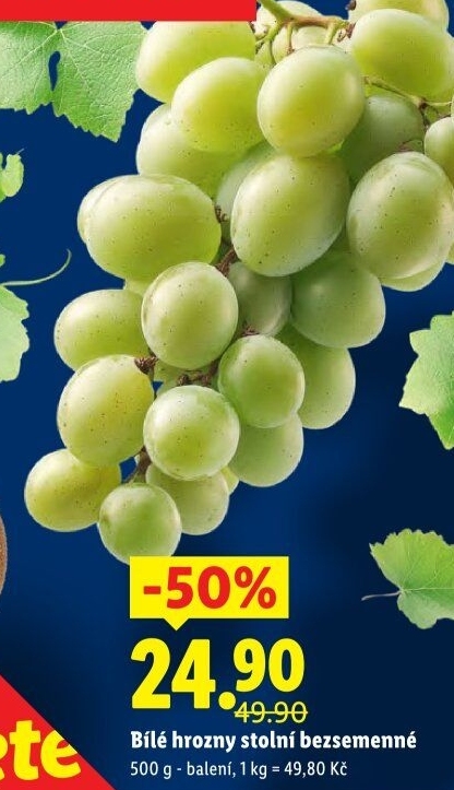 Hrozny bílé bezsemenné