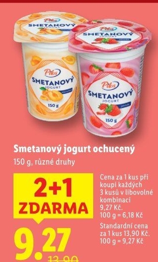 Jogurt smetanový ochucený Pilos