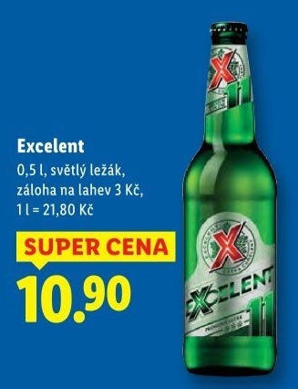 Pivo světlý ležák 11° Excelent