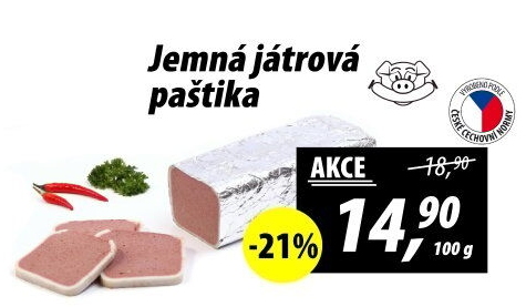 Paštika játrová jemná