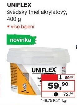 Akrylátový švédský tmel Uniflex