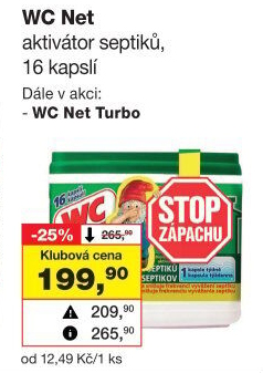Aktivátor septiků biologický WC Net