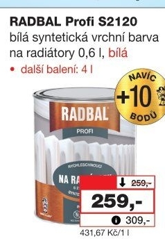 Barva na radiátory Profi Radbal