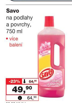 Čistič na povrchy a podlahy Savo