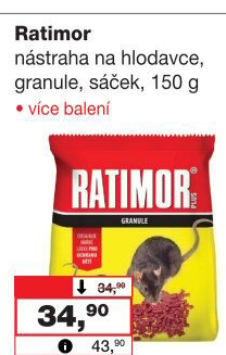 Granule proti hlodavcům Plus Ratimor