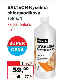 Kyselina chlorovodíková solná Baltech