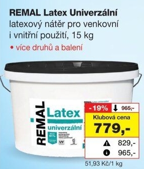 Latexový nátěr univerzální Remal