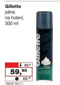 Pěna na holení pánská Sensitive Skin Gillette