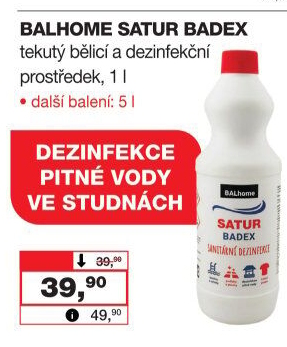Sanitární kapalina Satur Badex Balhome