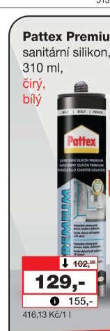 Sanitární silikon Premium Pattex