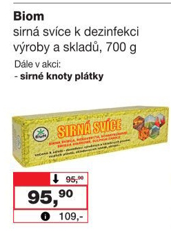Sirná svíce Biom