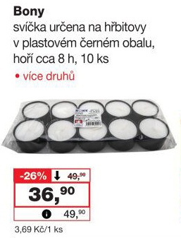 Svíčky iluminační Bony