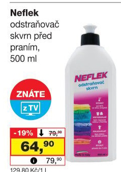 Tekutý odstraňovač skvrn Neflek Madel