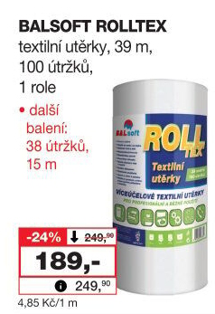 Textilní utěrky Rolltex BALsoft