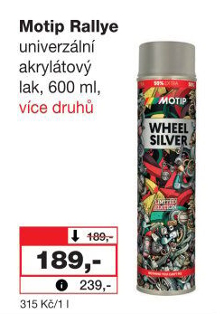 Univerzální akrylátový lak ve spreji Rallye Motip