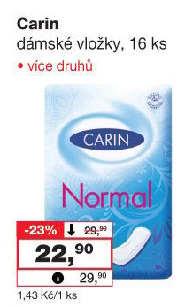 Vložky dámské Carin