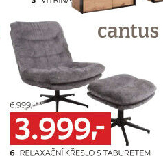 RELAXAČNÍ KŘESLO S TABURETEM