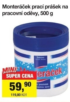 Prací prostředek na mastnou špínu Monteráček Důbrava