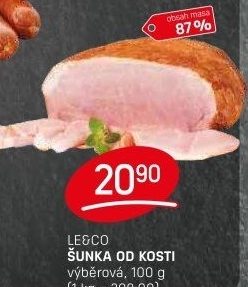 Šunka od kosti výběrová LE&amp