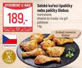 Selské kuřecí stehna marinovaná Globus