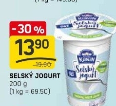 Bílý jogurt selský Mlékárna Kunín